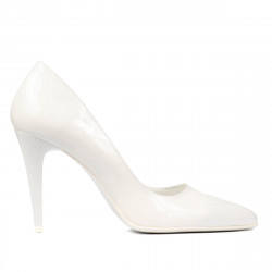 Pantofi eleganti dama 1246 lac alb