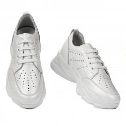 Pantofi sport dama 6046 alb sidef