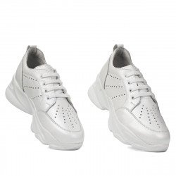 Pantofi sport dama 6046 alb sidef