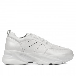 Pantofi sport dama 6046 alb sidef