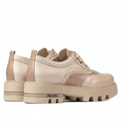 Pantofi casual dama 6047 bej combinat