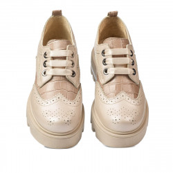 Pantofi casual dama 6047 bej combinat