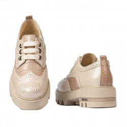 Pantofi casual dama 6047 bej combinat