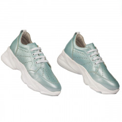 Pantofi sport dama 6046 turcoaz sidef