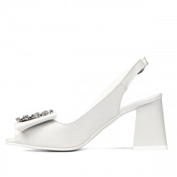 Sandale dama 1292 alb fildes