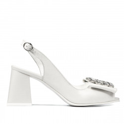 Sandale dama 1292 alb fildes