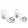 Sandale dama 1292 alb fildes