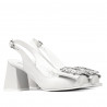 Sandale dama 1292 alb fildes
