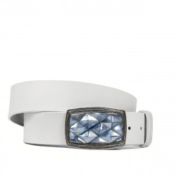 Curea unisex 07ld biz alb