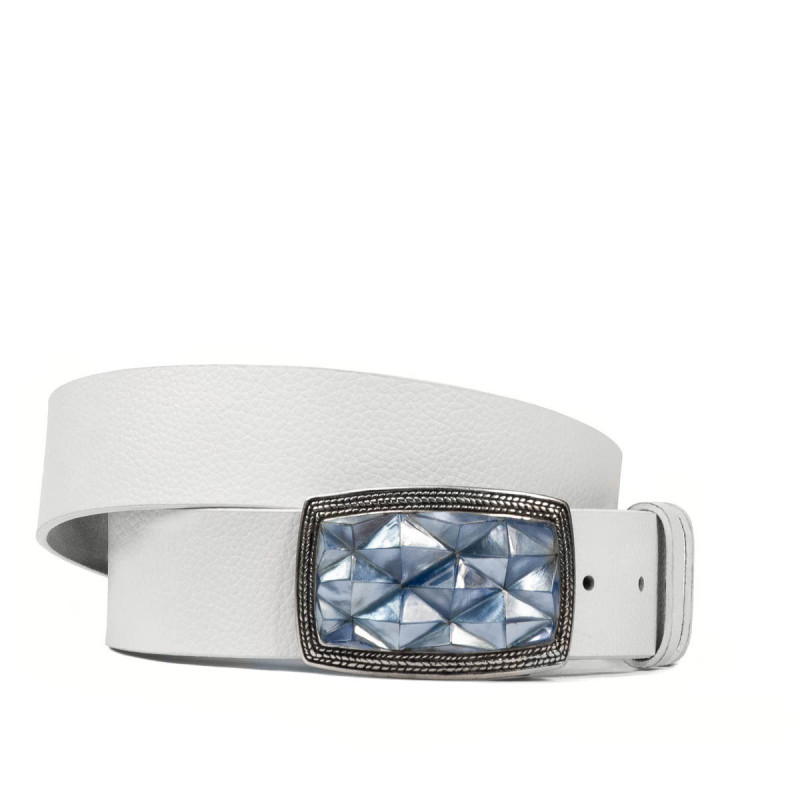 Curea unisex 07ld biz alb