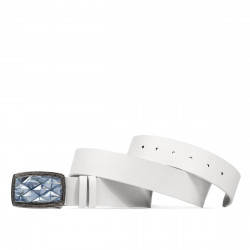 Curea unisex 07ld biz alb