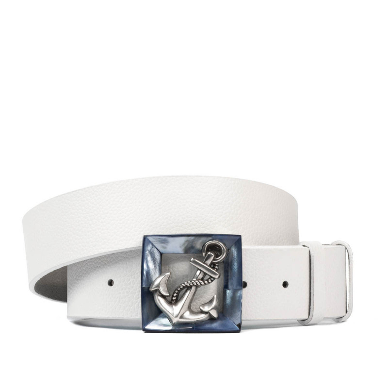 Curea unisex 06ld biz alb