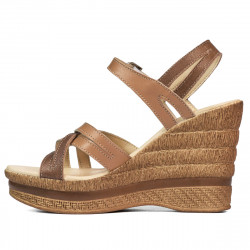 Sandale dama 5086 camel combinat