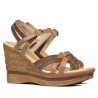 Sandale dama 5086 camel combinat