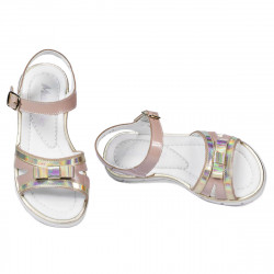 Sandale copii 539 lac nude combinat