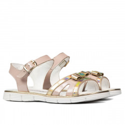 Gyerek szandál 539 lakkozott nude kombinált