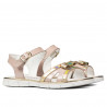 Gyerek szandál 539 lakkozott nude kombinált