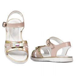 Sandale copii 539 lac nude combinat