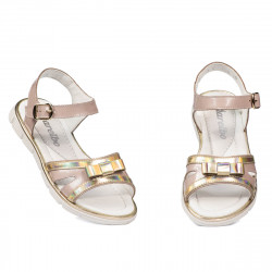Sandale copii 539 lac nude combinat