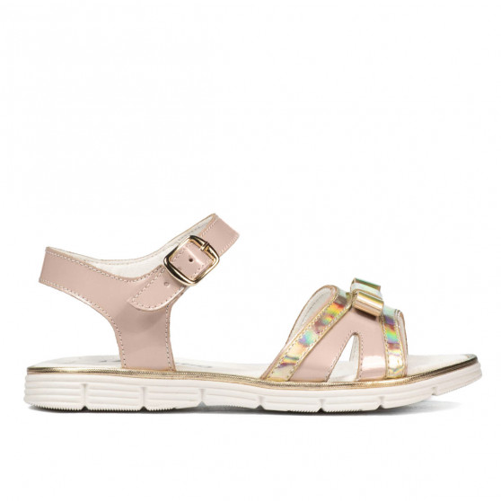 Gyerek szandál 539 lakkozott nude kombinált