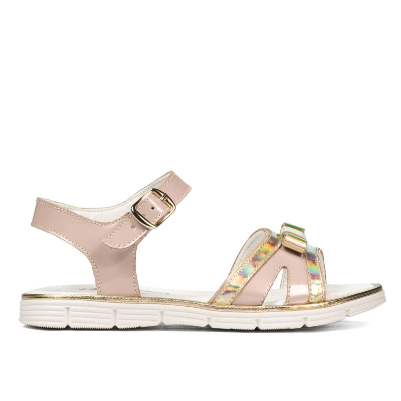 Gyerek szandál 539 lakkozott nude kombinált