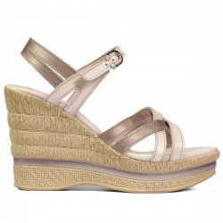 Női szandál 5086 gyöngyház bézs kombinált