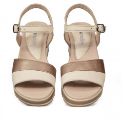 Sandale dama 5087 bej combinat