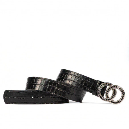 Curea dama 10ld croco negru