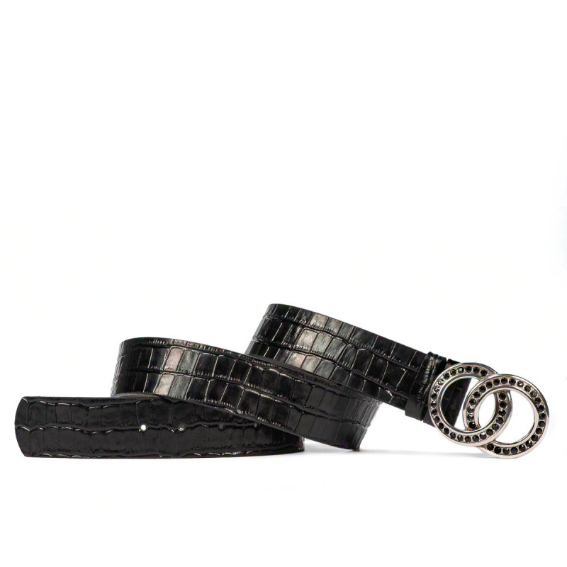 Curea dama 10ld croco negru