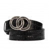 Curea dama 10ld croco negru