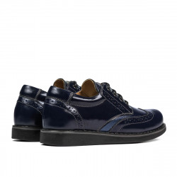 Pantofi copii 154 lac indigo combinat