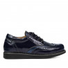 Pantofi copii 154 lac indigo combinat
