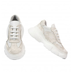 Női sportcipő 6053 bézs álcázott kombinált