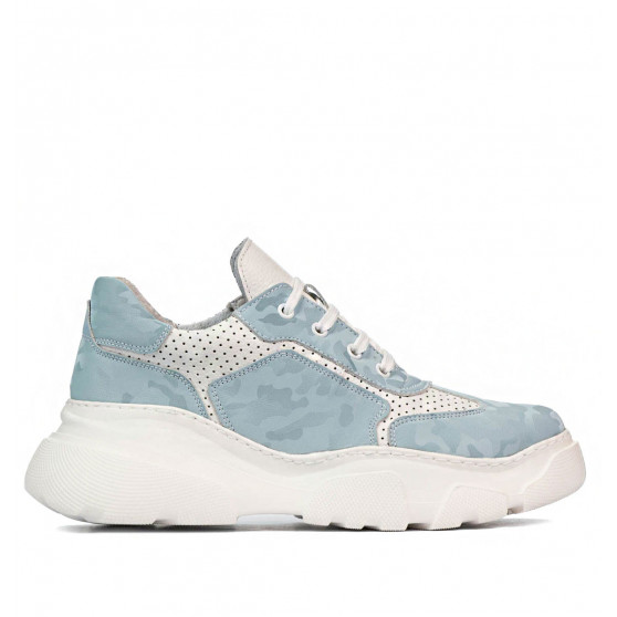 Pantofi sport dama 6053 bleu camuflaj combinat