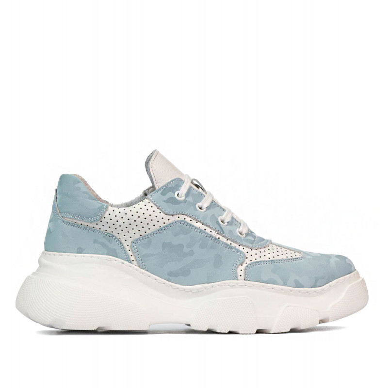 Pantofi sport dama 6053 bleu camuflaj combinat