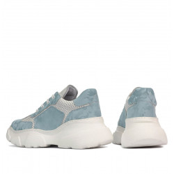 Pantofi sport dama 6053 bleu camuflaj combinat
