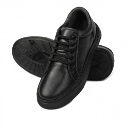 Pantofi sport adolescenti 383 negru combinat