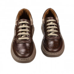 Sportcipő 942 barna kombinált