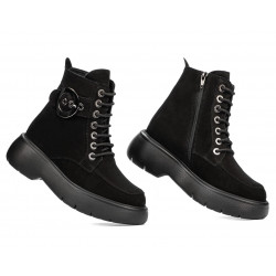 Ghete dama 3372 negru velur