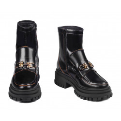 Ghete dama 3377 negru florantic