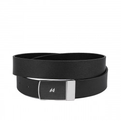 Curea barbati 62b bicolor negru+negru mat