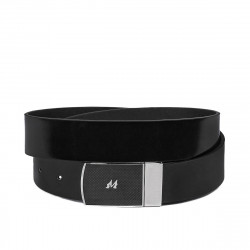 Curea barbati 62b bicolor negru+negru mat
