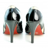 Pantofi eleganti dama 1218 lac negru+bej