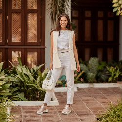 Női sportcipő 6046 gyöngyház púder lifestyle