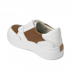 Pantofi sport dama 6059 alb+camel