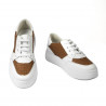 Pantofi sport dama 6059 alb+camel