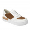 Pantofi sport dama 6059 alb+camel
