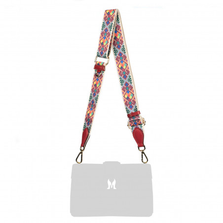 Curea de umar (chinga) 102g multicolor+rosu