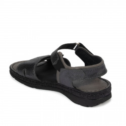 Sandale dama 5090 negru metalizat combinat