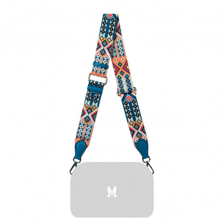 Curea de umar (chinga) 105g multicolor+albastru electric
